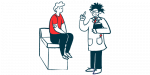 CTEPH risk/pulmonaryhypertensionnews.com/doctor patient illustration