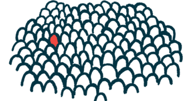 The outline of a single person is highlighted in a crowd.