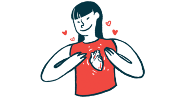 An illustration of a person with a heart image on their shirt.