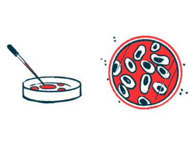A dropper is seen poised above one petri dish while an aerial view shows cells in another petri dish.