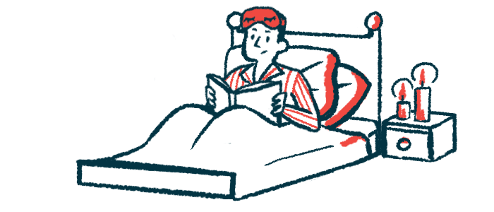 Patient in bed illustration