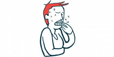 Illustration of person with anxiety biting nails