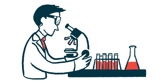 gene activity in PAH | Pulmonary Hypertension News | illustration of scientist using microscope in lab