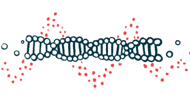 This illustration of a DNA strand highlights its double helix structure.