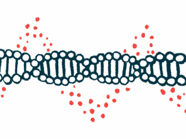 This illustration of a DNA strand highlights its double helix structure.