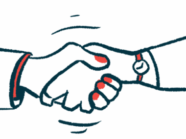 An illustration of a handshake.