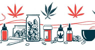 Illustration of medical marijuana products.