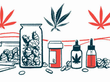 Illustration of medical marijuana products.