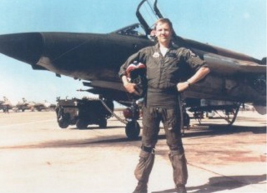 chronic thromboembolic pulmonary hypertension | Pulmonary Hypertension News | An old photo shows Randolph Reynolds posing in his pilot gear in front of an F-105 Thunderchief.