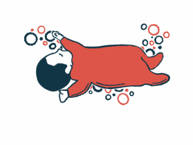 An infant peacefully naps with arms outstretched.