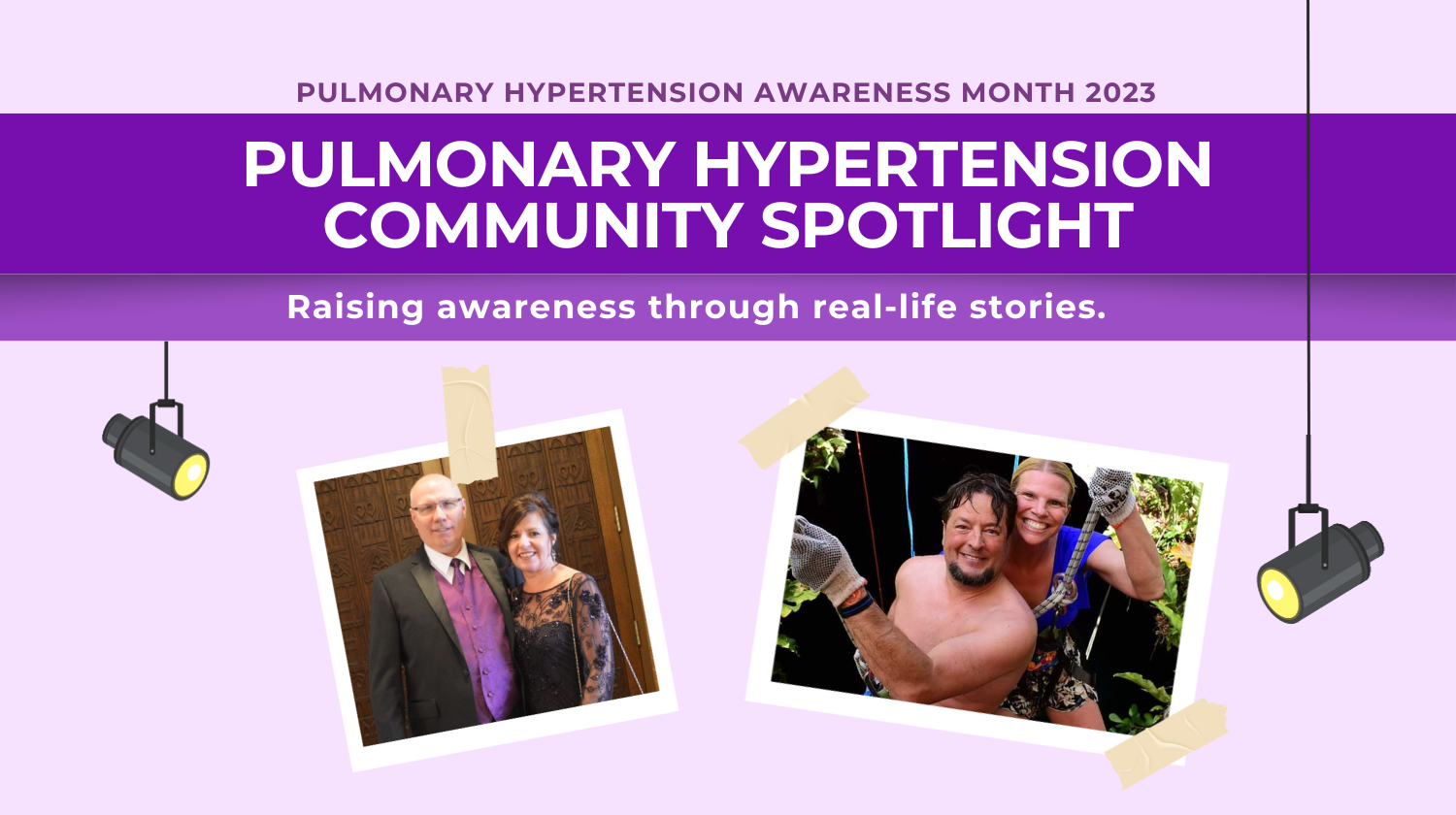 An illustration for November's Community Spotlight on people living with pulmonary hypertension.