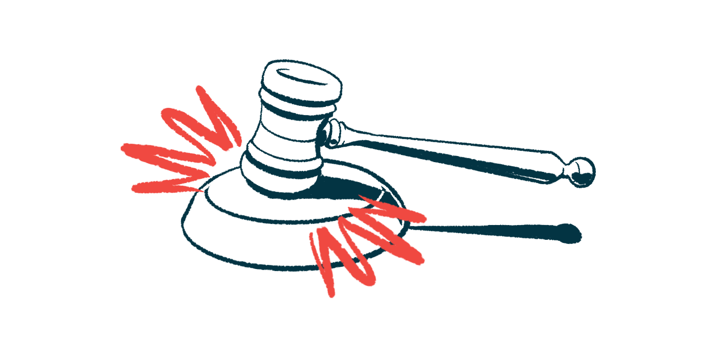 Illustration of a striking gavel.