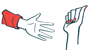 An open hand and a closed hand are shown in this illustration.