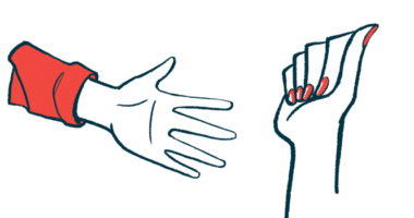 An open hand and a closed hand are shown in this illustration.