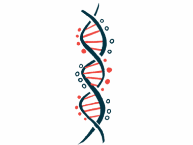 A strand of DNA is shown.
