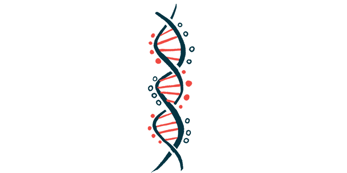 A strand of DNA is shown.
