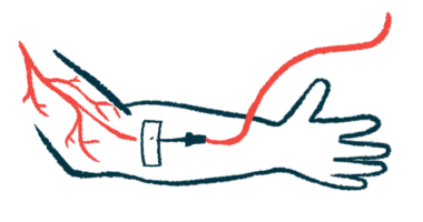 An illustration shows an arm receiving an intravenous infusion.
